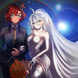 This is a pixiv picture whose title is 結婚.