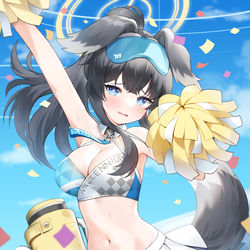 This is a pixiv picture whose title is 猫塚ヒビキ(応援団).