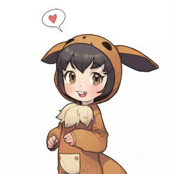This is a pixiv picture whose title is Eevee kid O' 4pm 🥺.