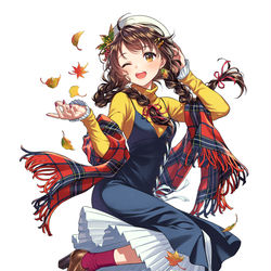 This is a pixiv picture whose title is 秋と舞う.