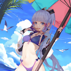 This is a pixiv picture whose title is 原神   神里绫华.