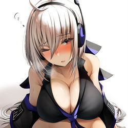 This is a pixiv picture whose title is [skeb]酔ってるボーカロイド弱音ハクちゃん.
