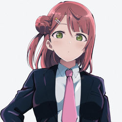 This is a pixiv picture whose title is スーツ歩夢.