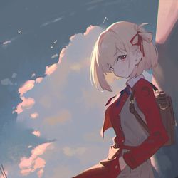 This is a pixiv picture whose title is 晚霞.