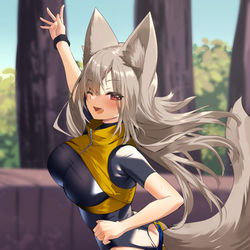 This is a pixiv picture whose title is じょぎんぐきつね.