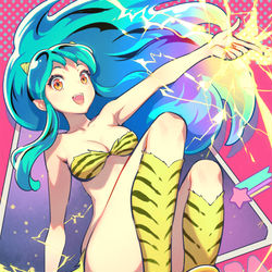 This is a pixiv picture whose title is 電撃ラムちゃん.
