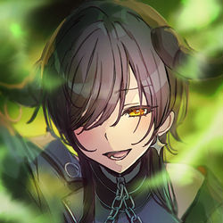 This is a pixiv picture whose title is 😈⚔️🍁🐺.