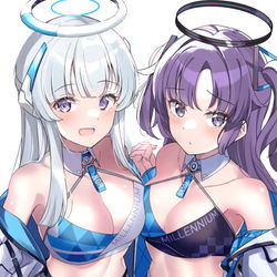 This is a pixiv picture whose title is ユウカ＆ノア(応援団).