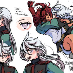 This is a pixiv picture whose title is ミオリネの練習＆スレミオ落書き.