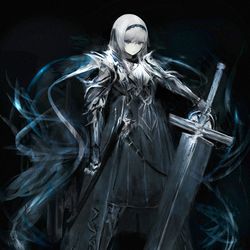 This is a pixiv picture whose title is “結晶“の騎士.
