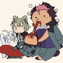 This is a pixiv picture whose title is スレミオタヌキツパロ3.