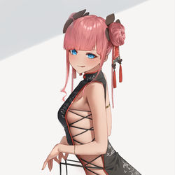 This is a pixiv picture whose title is 「ふ〜ん...？」.