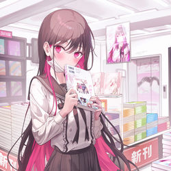 This is a pixiv picture whose title is 表紙の女の子が目の前にいる.