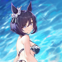 This is a pixiv picture whose title is 水着フラッシュ.