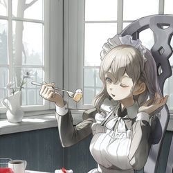 This is a pixiv picture whose title is 「あげませんよ？」.