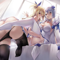 This is a pixiv picture whose title is ルーシィ X ユキノ.