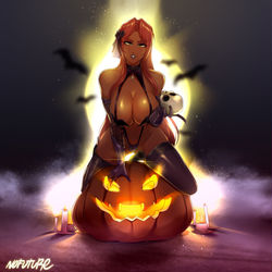 This is a pixiv picture whose title is Halloween Ingrid 魔界騎士イングリッド.