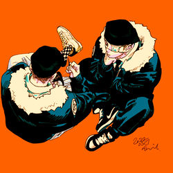 This is a pixiv picture whose title is ２月の男たち　２.