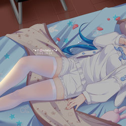 This is a pixiv picture whose title is 【私人约稿】看板娘准备午睡了.