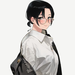 This is a pixiv picture whose title is 学ラン女子.