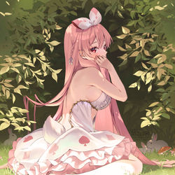 This is a pixiv picture whose title is 白いうさぎちゃん.
