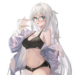 This is a pixiv picture whose title is white girl.