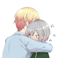 This is a pixiv picture whose title is トランプの罰ゲームでハグすることになった司しほちゃん.