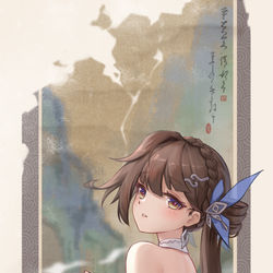 This is a pixiv picture whose title is 入画.