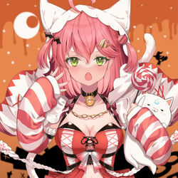 This is a pixiv picture whose title is にゃっはろうぃん.