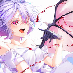This is a pixiv picture whose title is 純白の吸血鬼.
