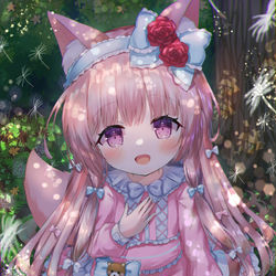 This is a pixiv picture whose title is けもみみひなたちゃん.