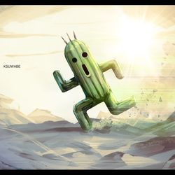 This is a pixiv picture whose title is サボテンダー.