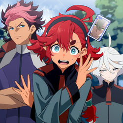 This is a pixiv picture whose title is 「機動戦士ガンダム水星の魔女」スレッタミオリネグエル.