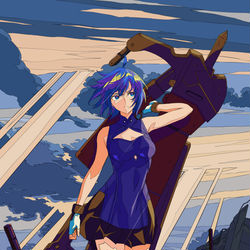 This is a pixiv picture whose title is 完全武装シエル先輩。仕事終わり.