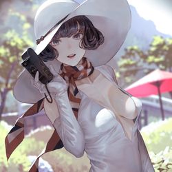 This is a pixiv picture whose title is 庭園.