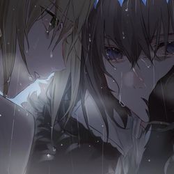 This is a pixiv picture whose title is The rain in the winter.