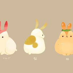 This is a pixiv picture whose title is フルーツうさぎ.