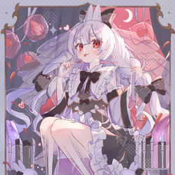 This is a pixiv picture whose title is 👻×🐰.