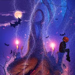 This is a pixiv picture whose title is 静かなハロウィン.