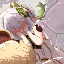 This is a pixiv picture whose title is ナヒーダと旅人.