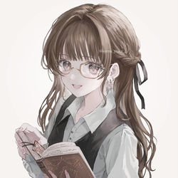 This is a pixiv picture whose title is commission👓.