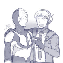 This is a pixiv picture whose title is ハヤタ隊員.