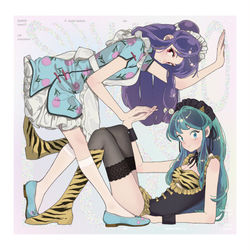 This is a pixiv picture whose title is 💜💚.