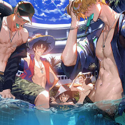 This is a pixiv picture whose title is ゾロサン過去絵まとめその2.