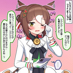 This is a pixiv picture whose title is レジェンドレースの後：ファインモーション.
