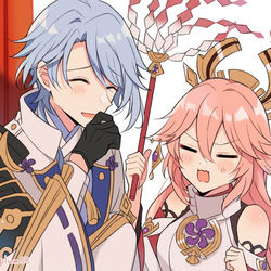 This is a pixiv picture whose title is 鳴神大社にて.