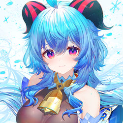 This is a pixiv picture whose title is 甘雨❄.