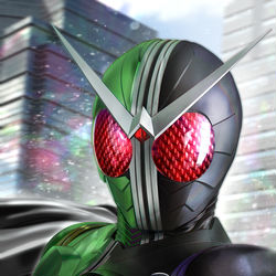 This is a pixiv picture whose title is KAMEN RIDER DOUBLE.