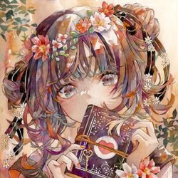 This is a pixiv picture whose title is 透明水彩＊秋桜.