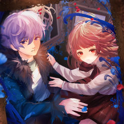 This is a pixiv picture whose title is 絵空事の世界.